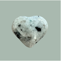 Moonstone with Black Tourmaline Heart