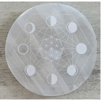 Selenite Moon Phase Charging Plate