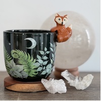 Green Forest Plant Pot with Fox