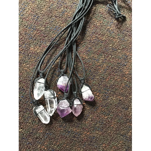 Rough rope point necklaces