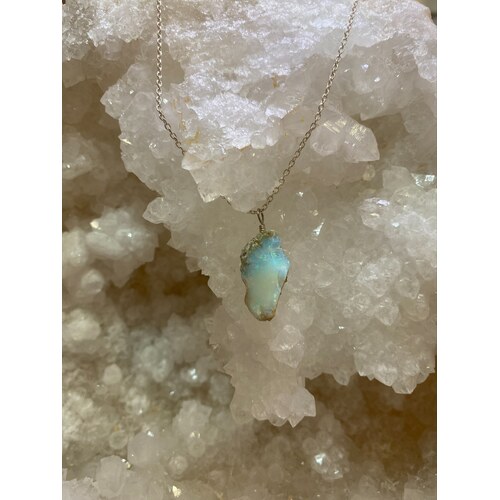 Ethiopian Opal on Silver Chain