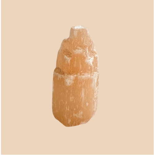 Small Peach Selenite Tower