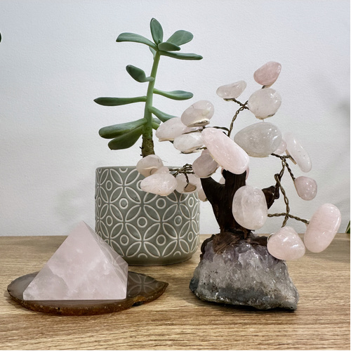 Rose Quartz Pyramid #003