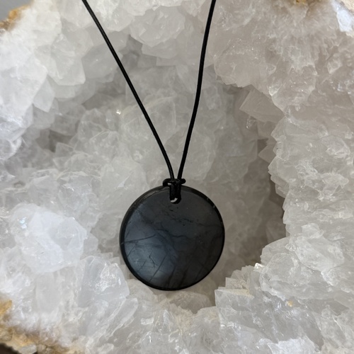 Shungite Disc Necklace