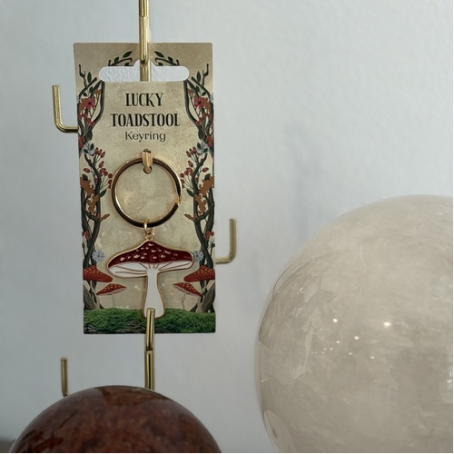 Lucky Toadstool Keyring
