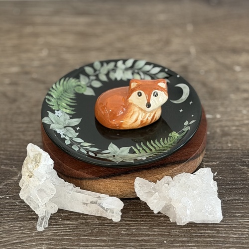 Green Fox Ceramic Trinket Dish