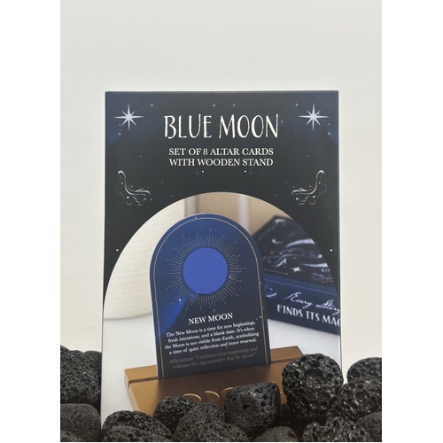 Moon Phase 8 Cards with Wooden Stand